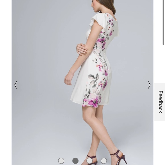 NWT WHITE HOUSE BLACK MARKET Floral A-Line Dress - Picture 6 of 6